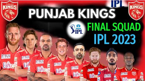 punjab kings 2023 team