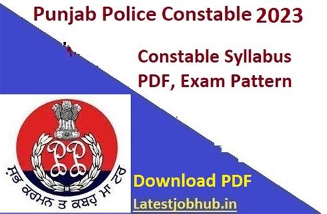 punjab police syllabus 2023 pdf