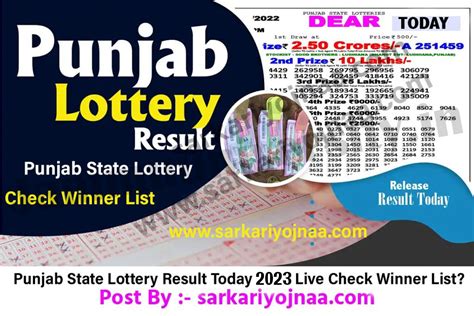 punjab state lottery result today
