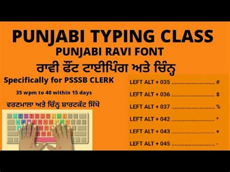 punjabi typing ravi font online test psssb