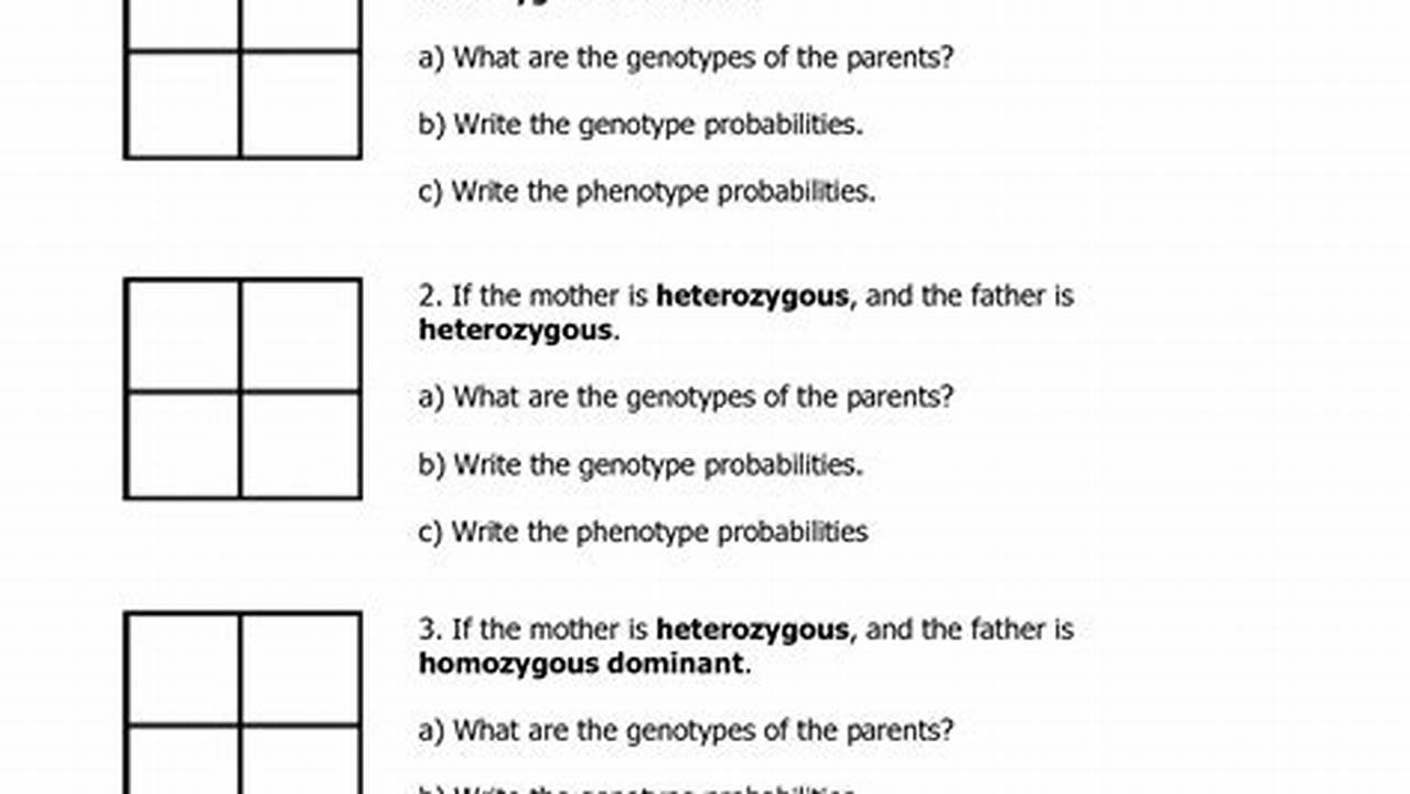 Unlock Genetic Secrets: Master Punnett Squares with Our Answer Key!