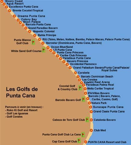 Punta Cana Golf Courses Map