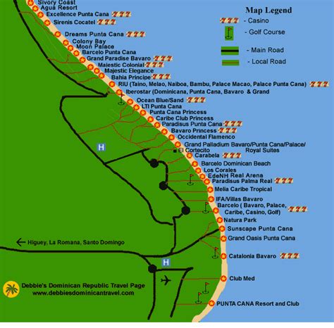 punta cana map of resorts 2023