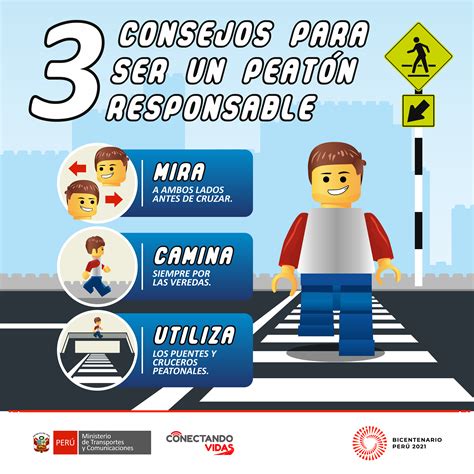 puntos importantes del reglamento de peatones