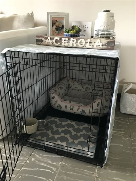 Puppy Crate In The Bedroom