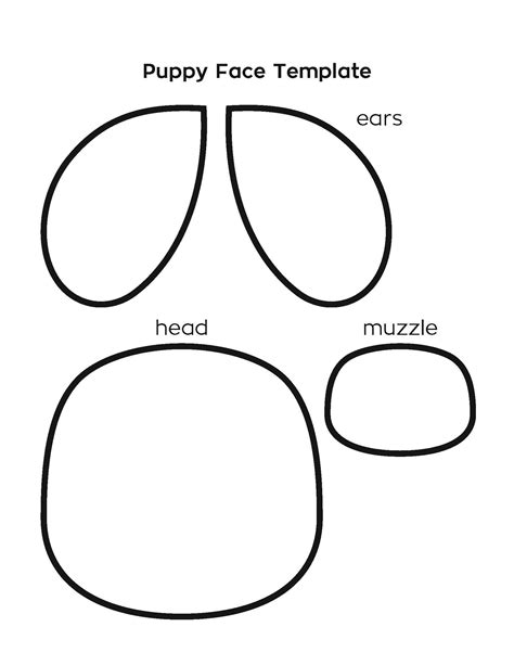 Puppy Face Stencil Printable