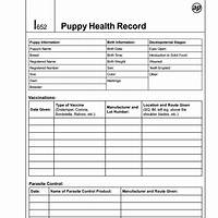 Puppy medical records