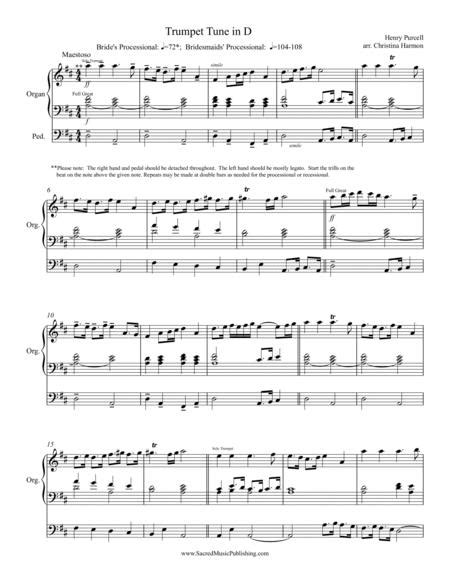 purcell trumpet tune in d major organ