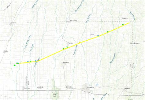 Purdin Mo Tornado Path
