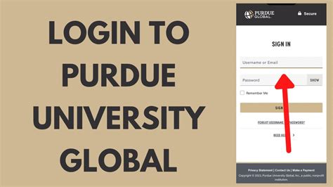 purdue global edu login