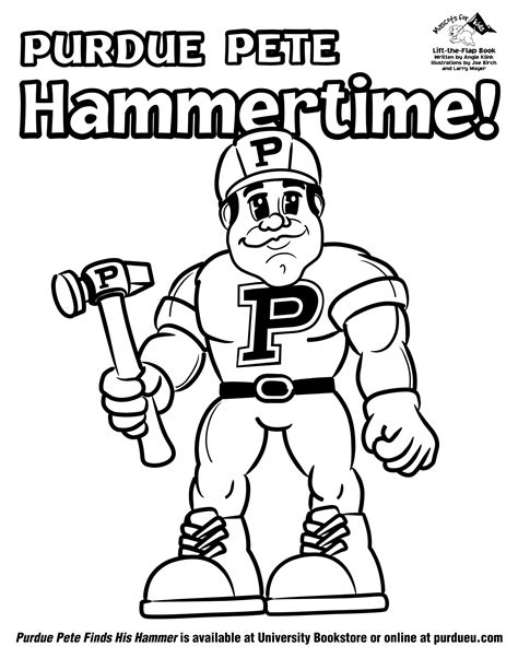 Purdue Pete Coloring Page