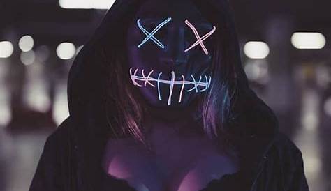 Purge Mask Girl Led Light Up s Stitches Costume Etsy