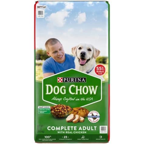 Purina Dog Chow Dry Dog Food, Complete Adult Chicken Flavor, 55 lb. Bag