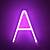 purple aesthetic letter a