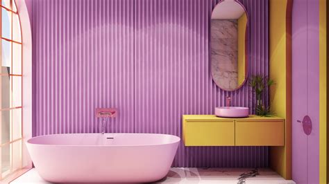 Take a Tour of the 2015 Apprentice House Designed by Rebekah Caudwell Purple bathrooms, Purple