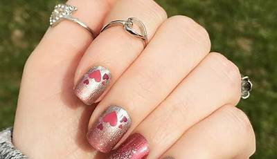 Purple Chrome Valentines Day Nails