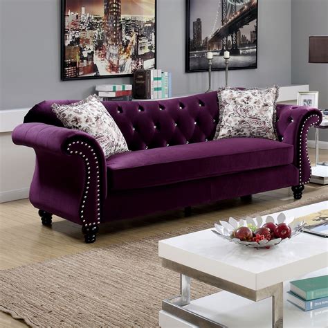 Review Of Purple Color Sofa Design For Small Space