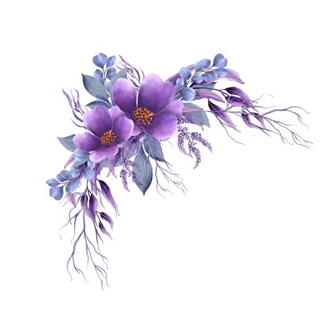 Purple Flowers PNG Image Background PNG Arts