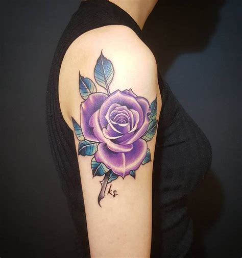 Famous Purple Flower Tattoo Designs Ideas
