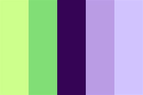 Dark Purple to Green Gradient Color Palette