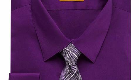 Purple Shirt & Purple Plaid Tie Shirt and Tie Combos