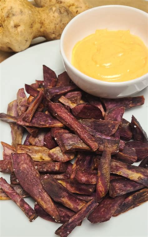 Spicy Air Fryer Sweet Potato Fries + Creamy Chili Lime Dip
