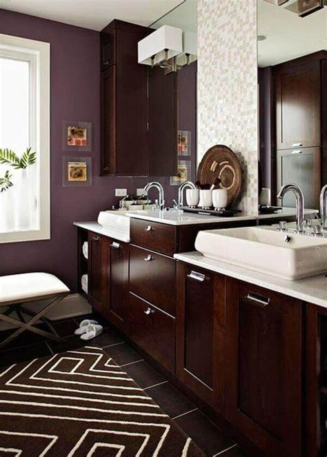 purple and brown bathroom