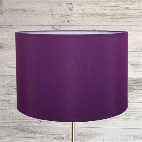 purple and white lamp shade