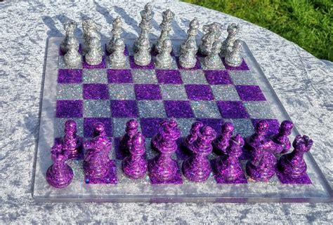 Purple Chess Set