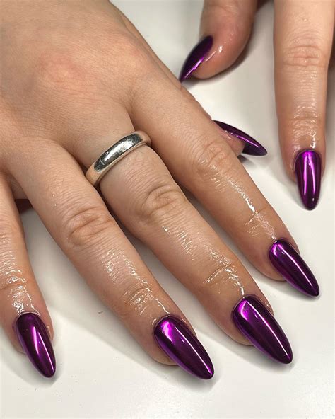 Purple Chrome Nails