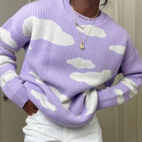 purple cloud sweater