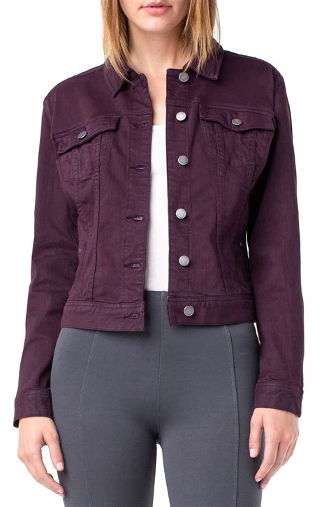 purple jacket denim