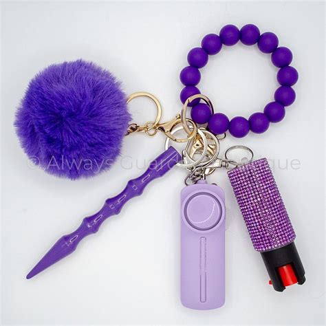 Purple Pepper Spray Keychain
