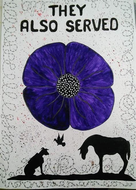 purple poppy for animals of war