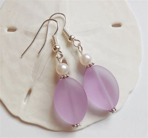 purple sea glass jewelry
