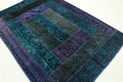 purple turquoise carpet mat