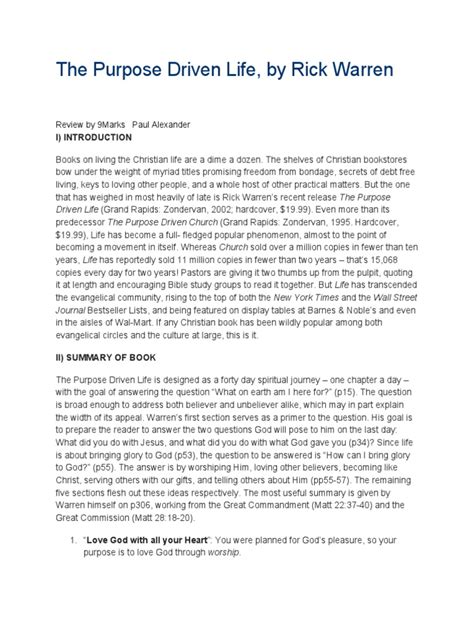 Here Purpose Driven Life Pdf References