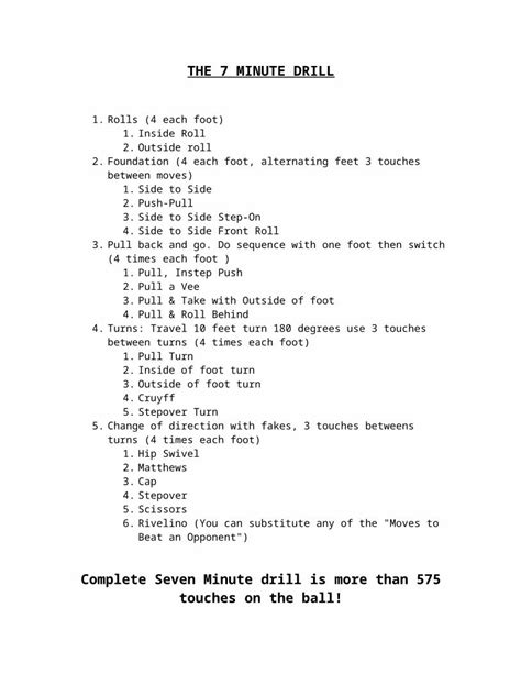 purpose of 7 minute drill