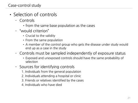 purpose of case control study in epidemiology