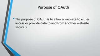 purpose of oauth