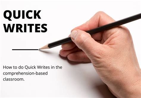 Purpose Of Quick Writes