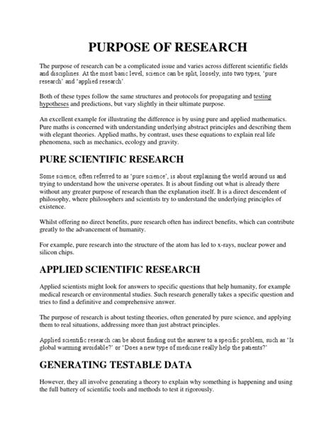 purpose of the study examples in research paper
