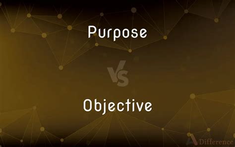 purpose vs objective example