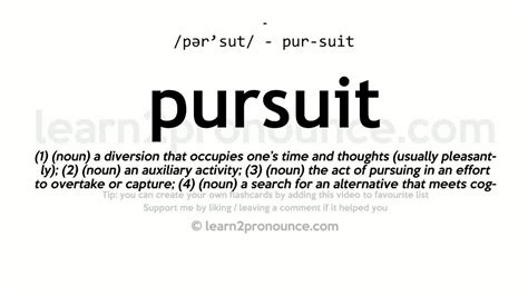 pursuit definition synonyms