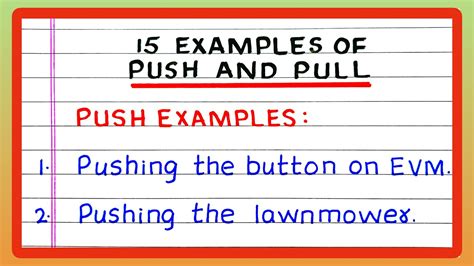 Push Pull Examples Text