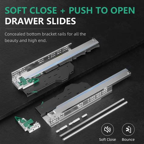 Push To Open Soft Close Drawer Slides