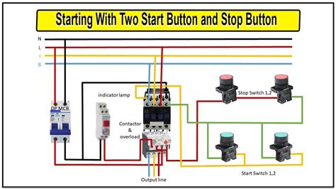 Start Stop Push Button Wiring Diagram Cadician