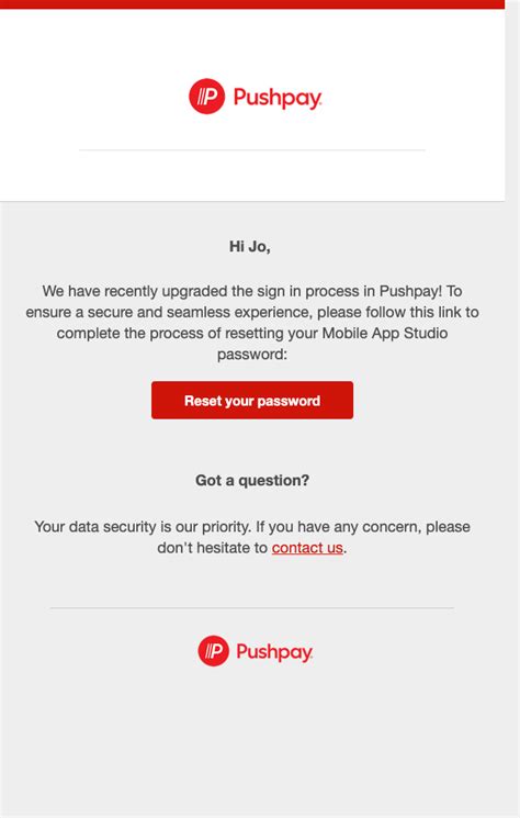 pushpay app log in