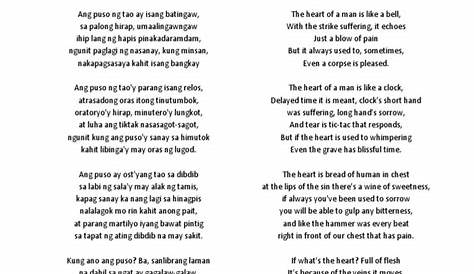 lecture.docx - PUSO ANO KA? :Jose Corazon De Jesus Ang puso ng tao ay