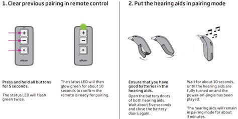 put oticon hearing aids in pairing mode